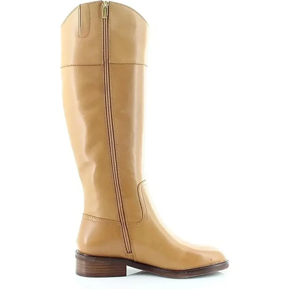 Vince Camuto Alfella Leather Boots Light Cognac Size 5.5 M